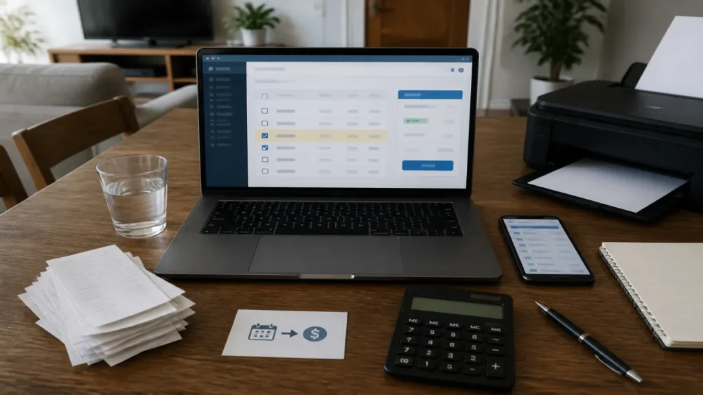 Momento de como consultar débitos e emitir boleto atualizado do das durante atividade de MEI com DAS atrasado.